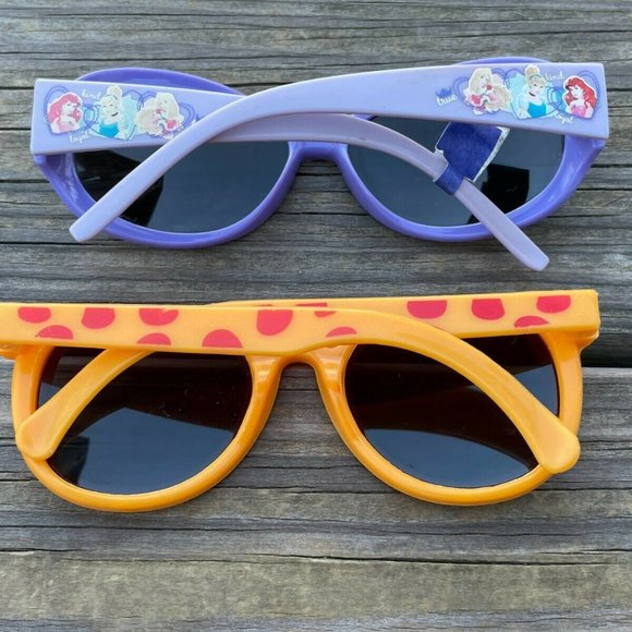 Girl Sunglasses Young Kid Eye Wear Lot of 2 Shade Yellow and Blue Sunglasses - Picture 4 of 8